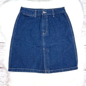 •VINTAGE |•CALVIN KLEIN•| Darlin Dark Blue Denim Pencil Skirt
